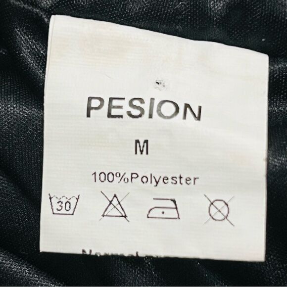 Pesion Sequin Shorts Black Pull On Elastic/Drawstring Waist Full Lining Size M - Picture 6 of 6